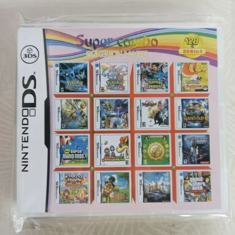4300IN1 208IN1 500IN1 3DS NDS بطاقة الألعاب المدمجة بطاقة 510 في 1 NDS مجتمعة بطاقة NDS كاسيت
