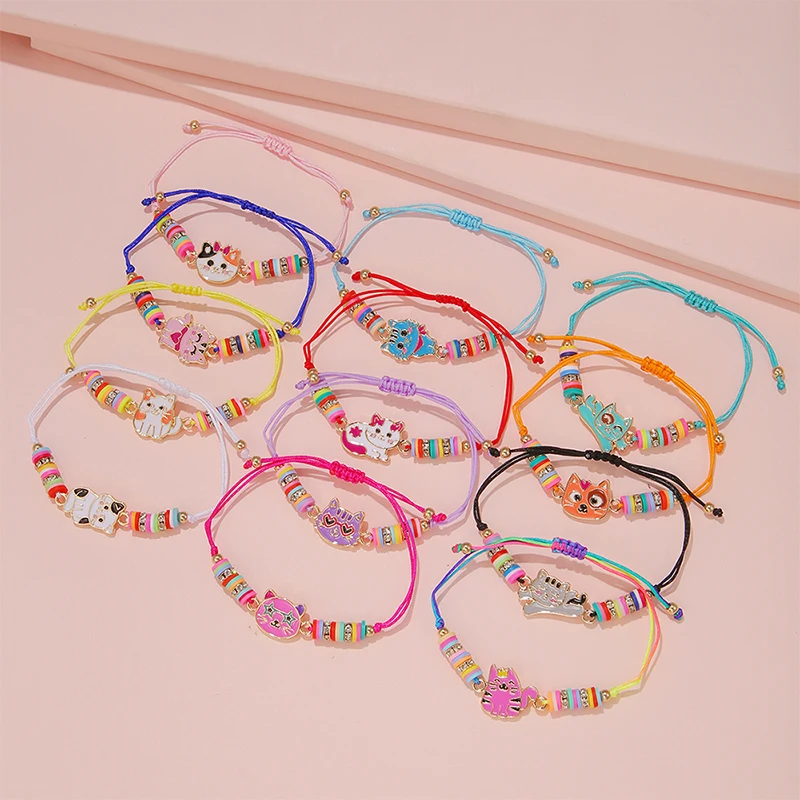 12 Bracelets Colorés Licornes/Fleurs Pour Enfants – Bois Naturel, Élastiques, Cadeaux Anniversaire Et Fêtes – Lot Amitié Fille