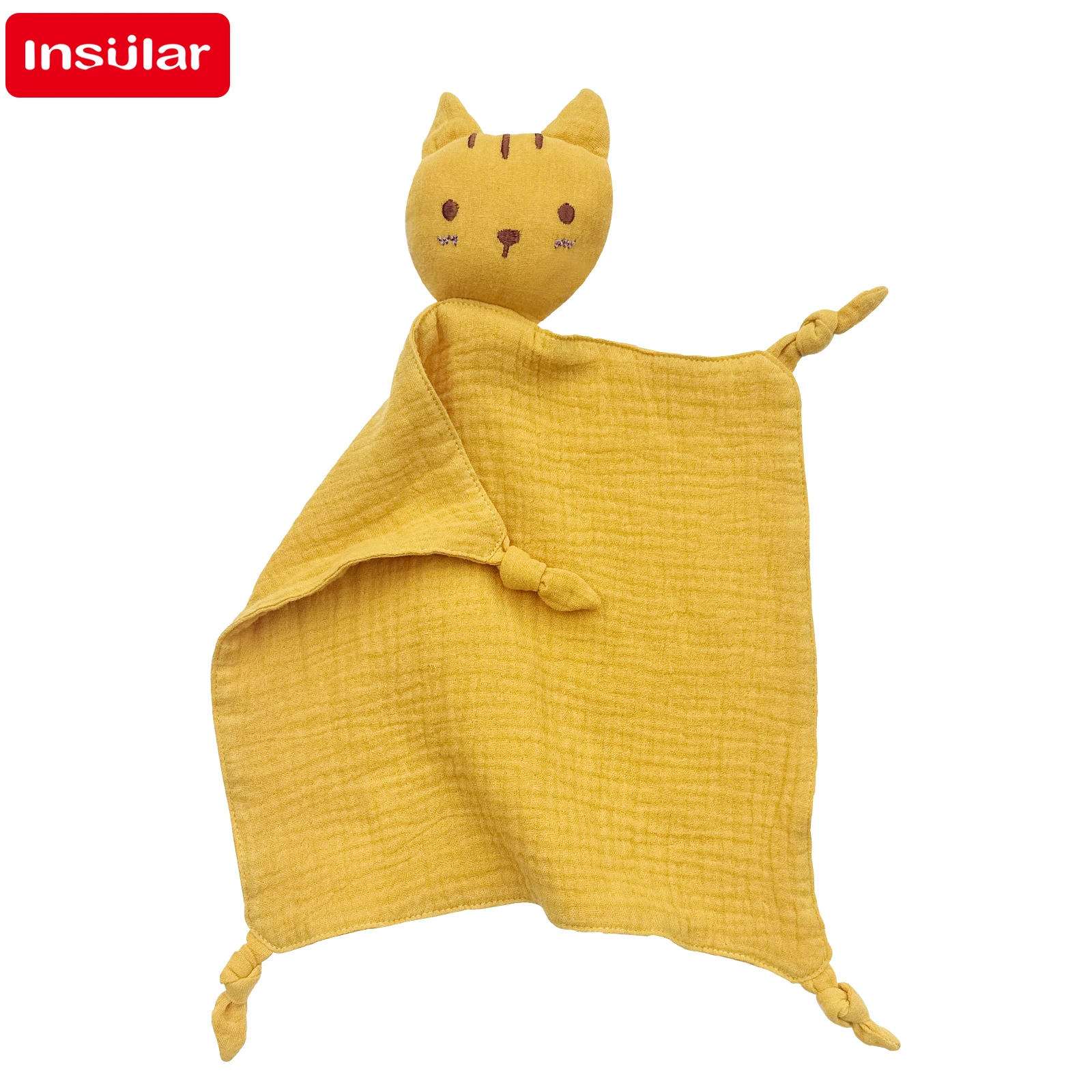 Muslin Baby Comfort Towel Cotton Comforter Blanket Soft Newborn Sleeping Dolls Kids Fashion Sleep Toy Soothe Appease Towel Bibs