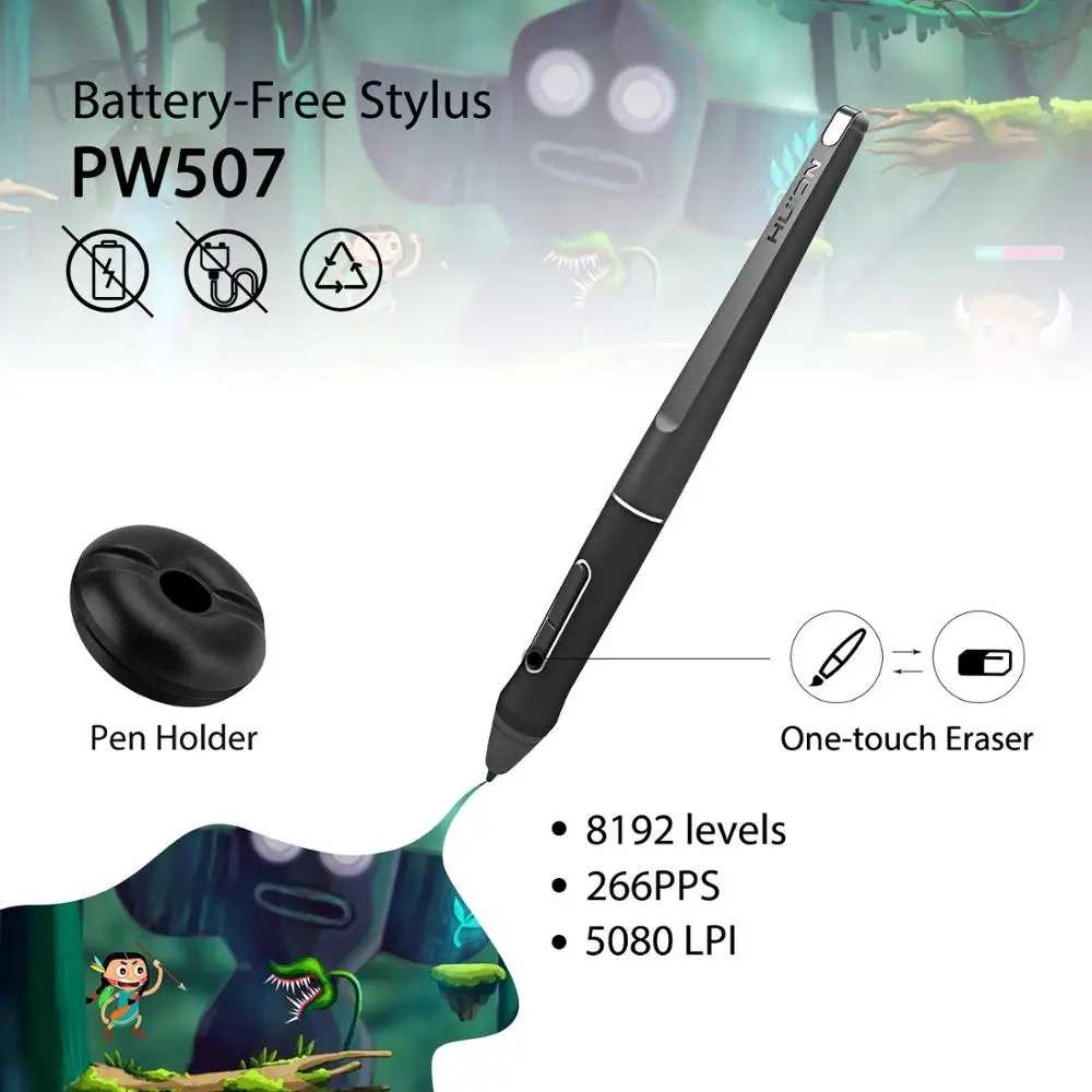 PRO 12 11.6 Inch Battery-Free Stylus Graphic Tablet with Screen