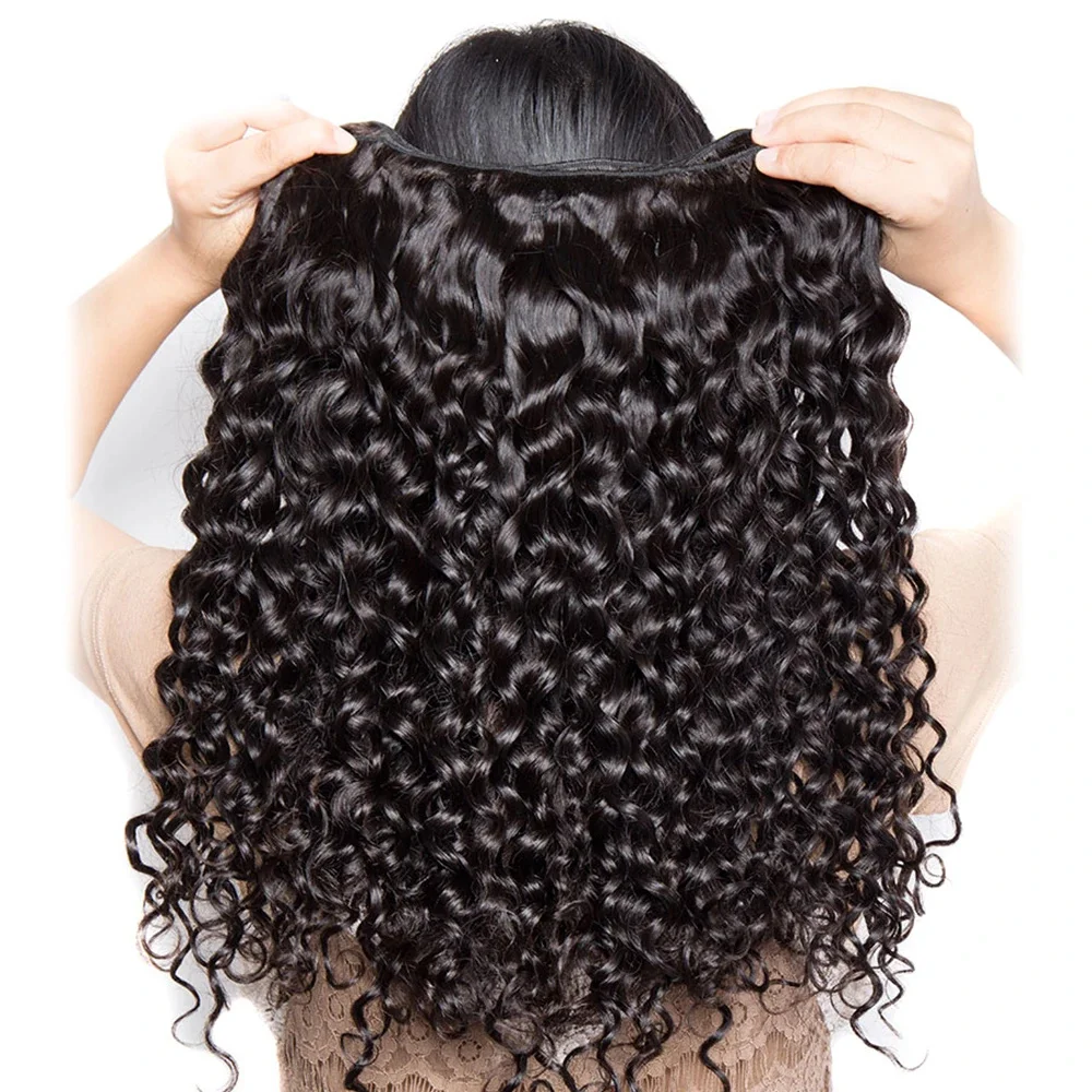 Curly Hair Extensions Bundles, 100% cabelo humano real brasileiro, Kinky Curly Hair, 3 cores naturais, negócio por atacado, 10 a 22 polegadas