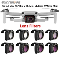 Sunnylife ND filtro de lente para DJI Mavic Mini 4K/2/SE juego de filtros de lentes de vidrio óptico ND4 ND8 ND16 ND32 MCUV cardán Drone piezas