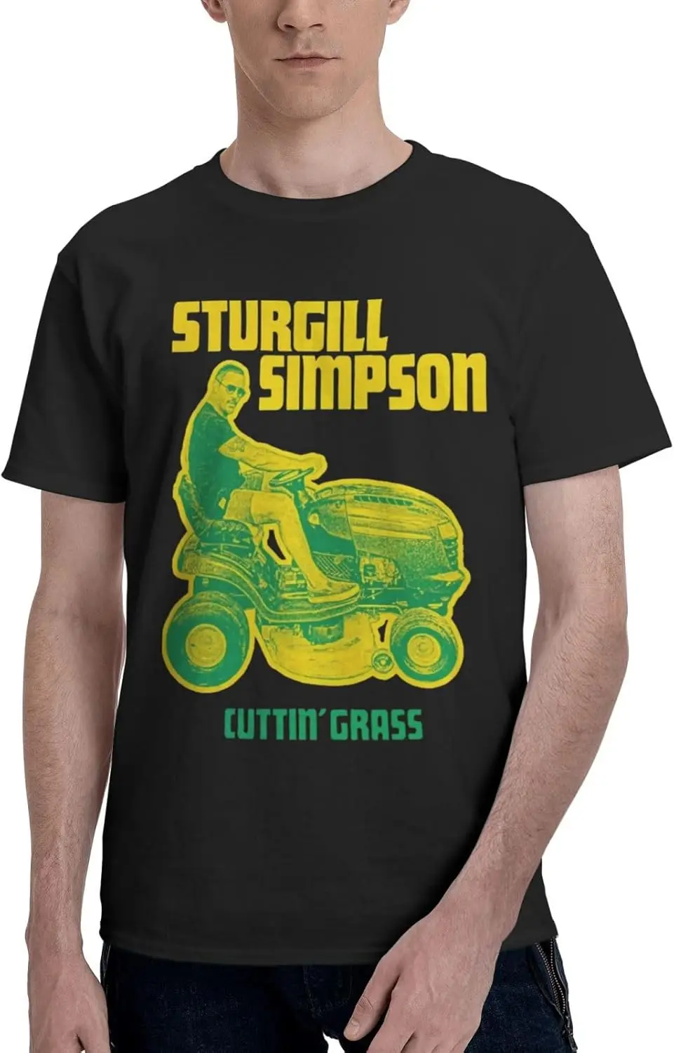 Sturgill Music Simpson Shirt Men's Cotton Short Sleeve Printed T Shirt Casual T-Shirts Crew Neck Tee Shirt Tops Black