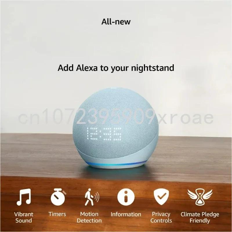 New Release Echo Dot (5th Gen) with Alexa Deep Sea Blue Smart Speaker