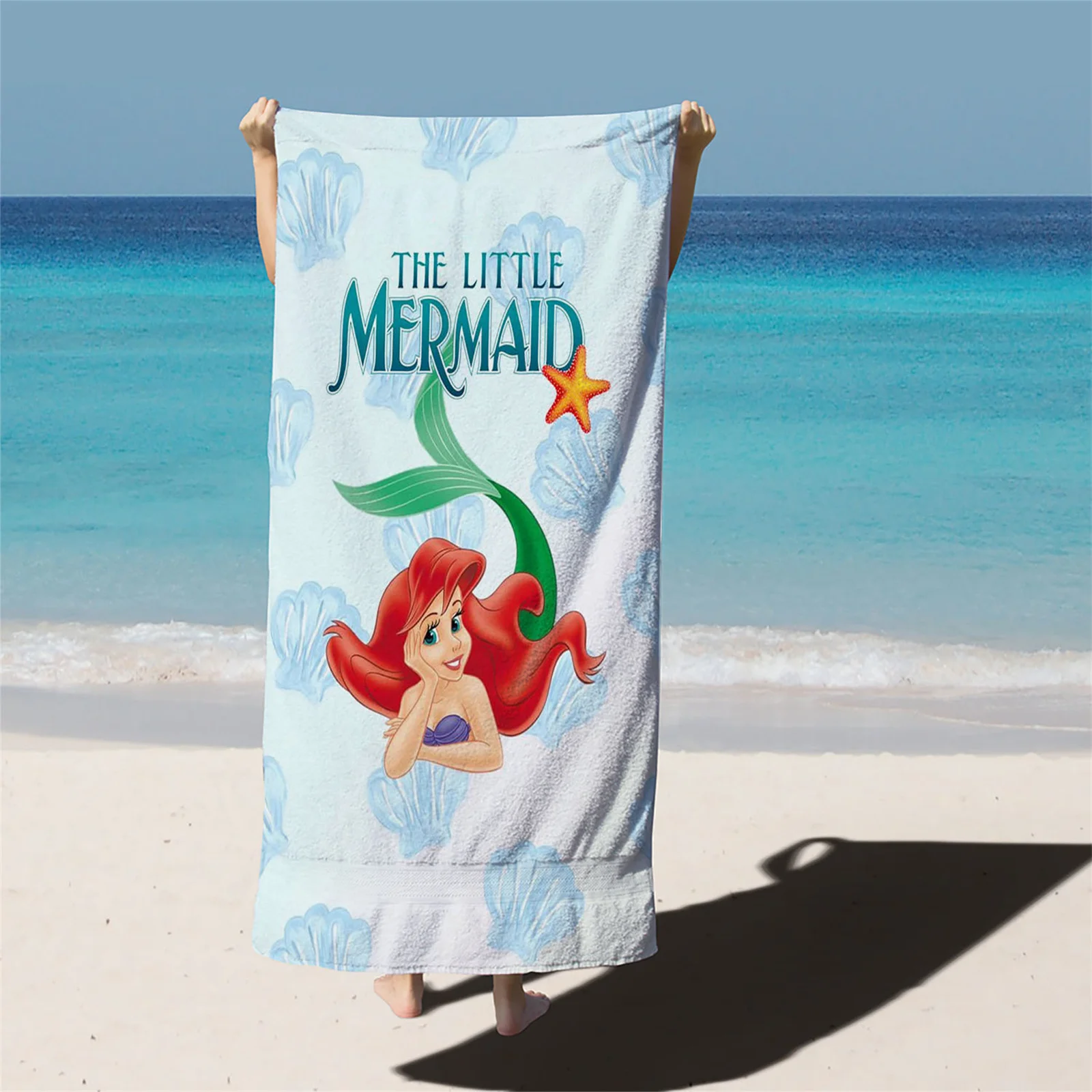 

Ariel The Mermaid Princess For Home Shower Towel Towels Bathroom Cotton 100% Sauna Beach Travel Bath & Items Microfibre