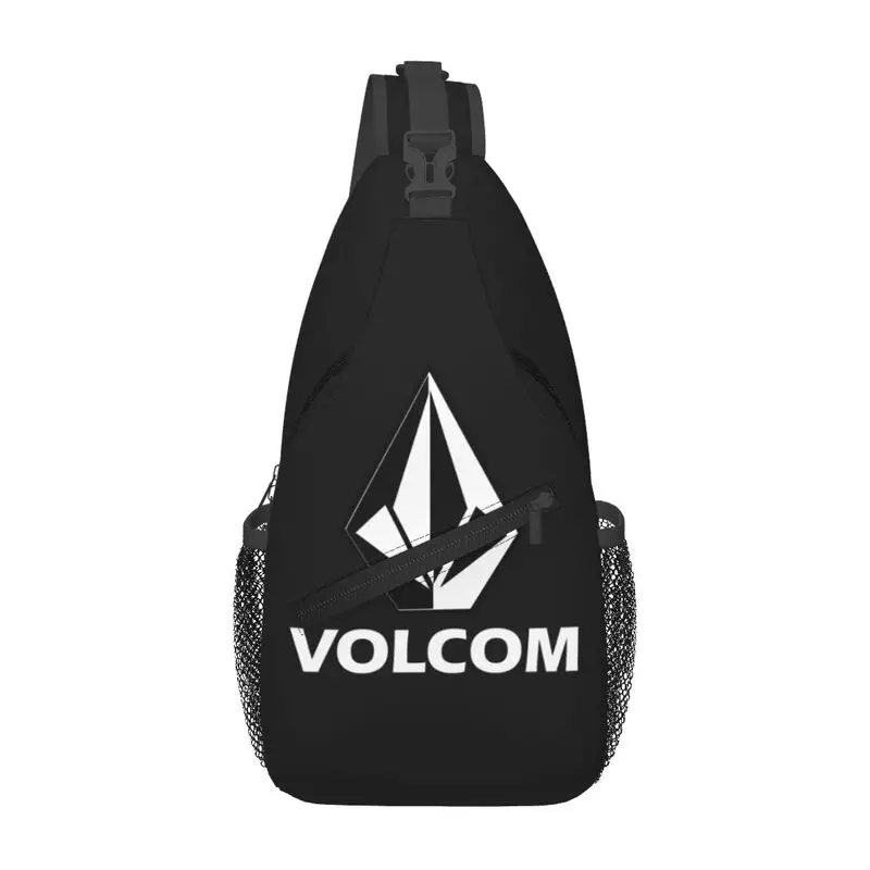 Custom Volcoms Logo Sling Crossbody Backpack Men Custom Chest Shoulder Bag for Travel Hiking Daypack