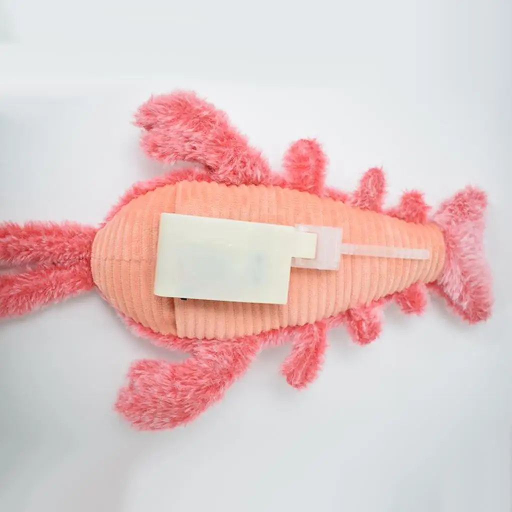 Interactive USB Cat Toy Jumping Shrimp Rechargeable Electric Plush Fish Kicker for Indoor Cats Dogs Kitten Play Fun Pets