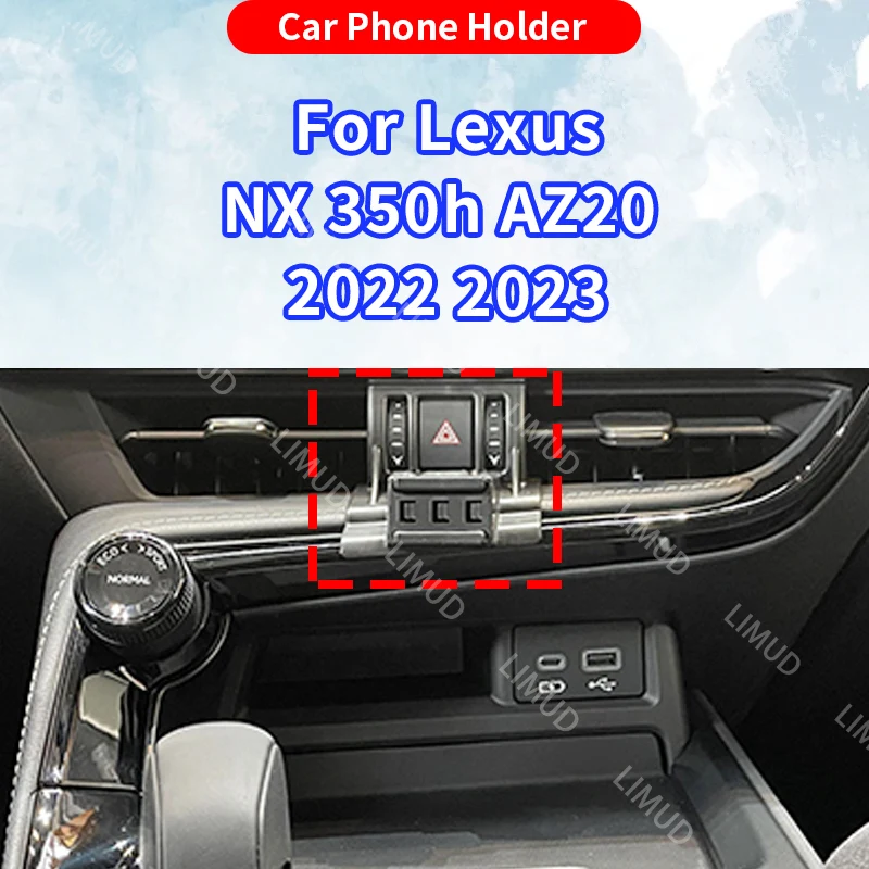 Soporte de carga inalámbrica por gravedad para Lexus NX NX350h AZ20 2022 2023, base especial, soporte para teléfono de coche, accesorios para automóviles