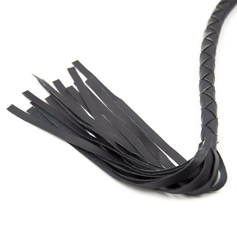 Black Bdsm PU Leather Whip Bdsm Spanking Flogger Tassel Horse Whip Bondage Restraints Sex Toys for Women Couples Adult Games