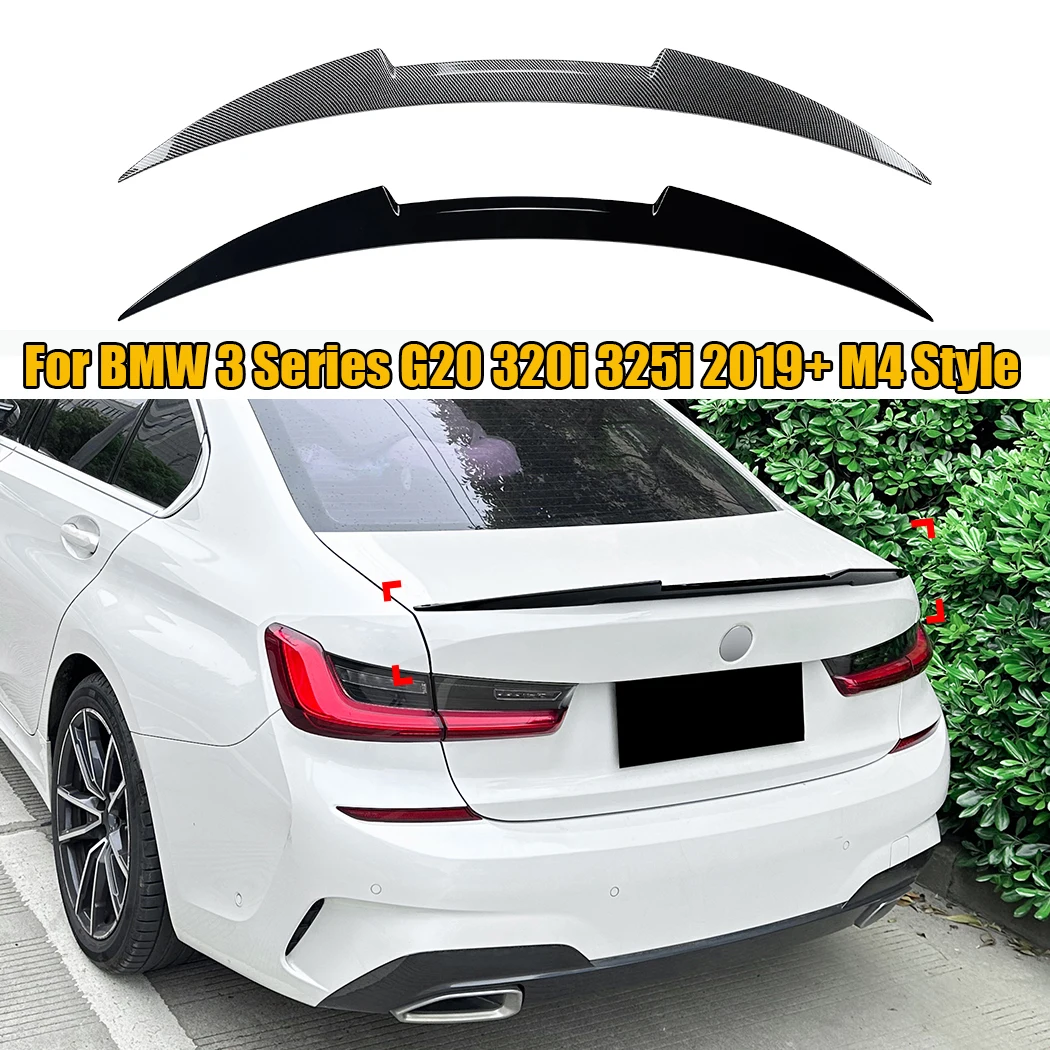 

Glossy Black Rear Trunk Lid Car Spoiler Wings For BMW 3 Series G20 320i 325i 2019+ M4 Style Tuning Exterior Accessories