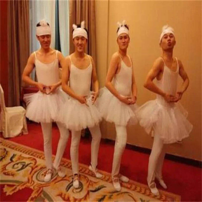 

Four Little Swans Male Comic Invincible Adult Ballet Performance Costume Male Ballet Performance Costume Swan Lake Dance Skirt