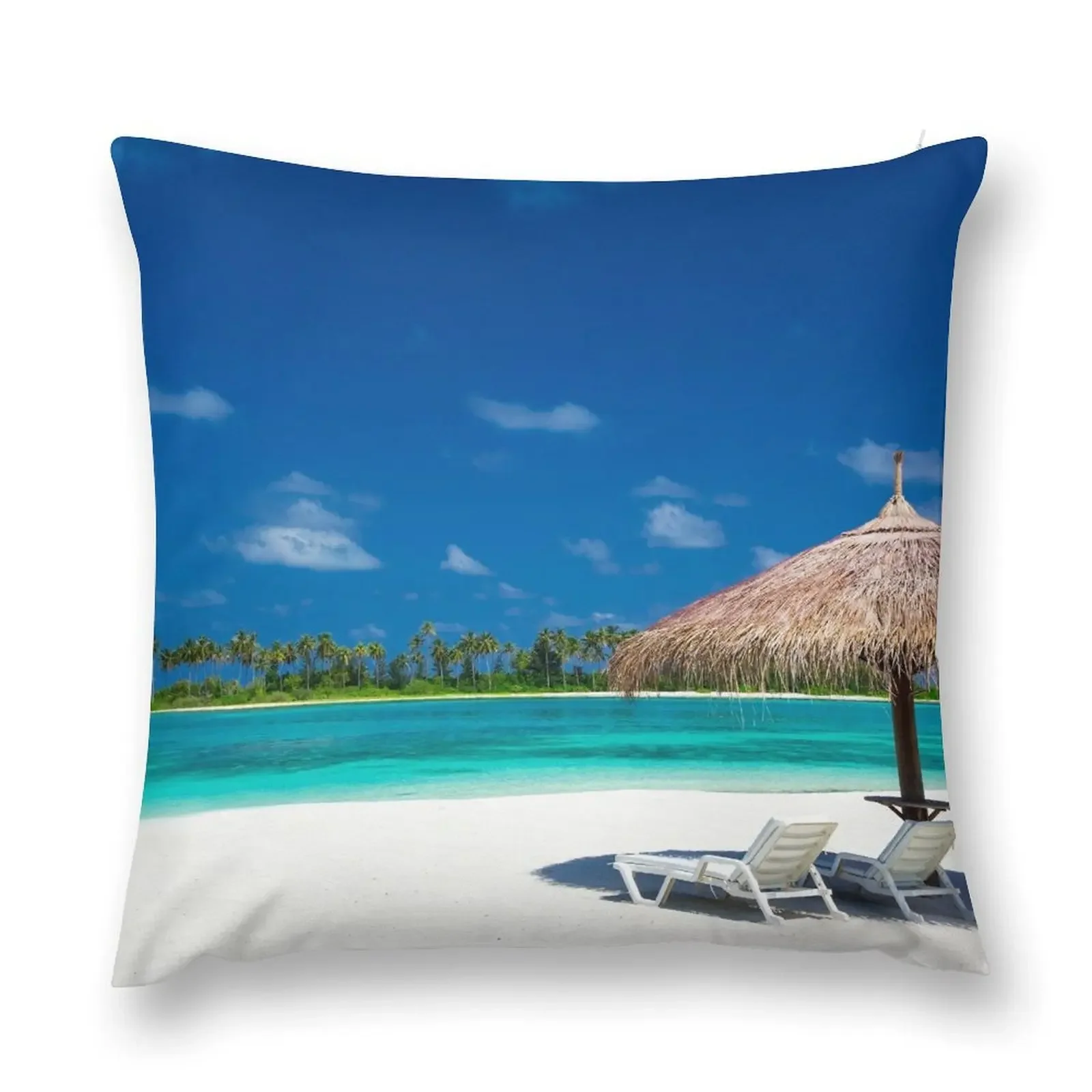 Beach In Maldives Throw Pillow Sofa Cushions Cover Cushion Cover For Sofa Christmas Pillow pillow