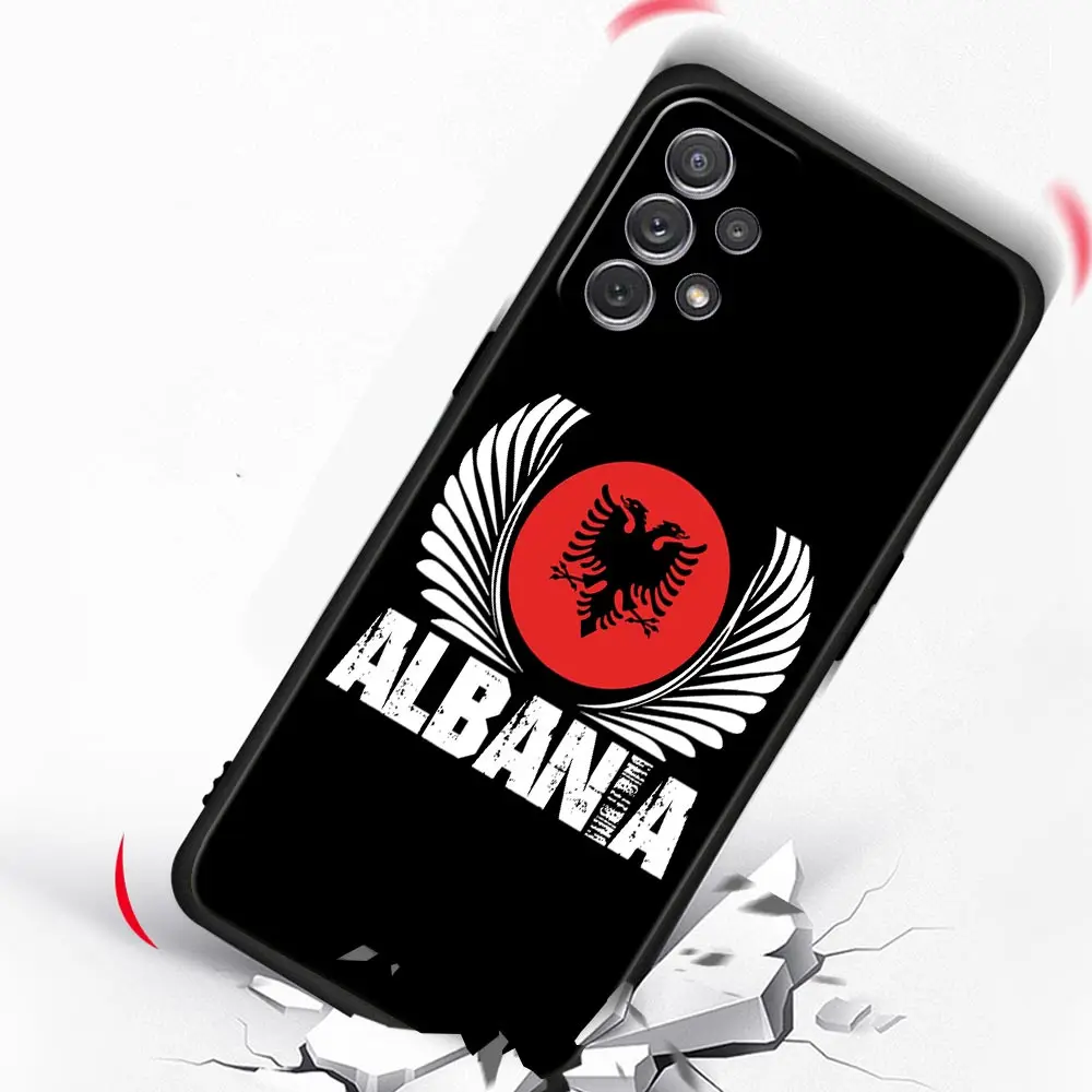 Albania Albanians Flag Phone Case For Samsung Galaxy A13 A51 A71 A41 A31 A21S A11 A03S A12 A32 A52 A22 A23 A33 A53 A73 5G Cover