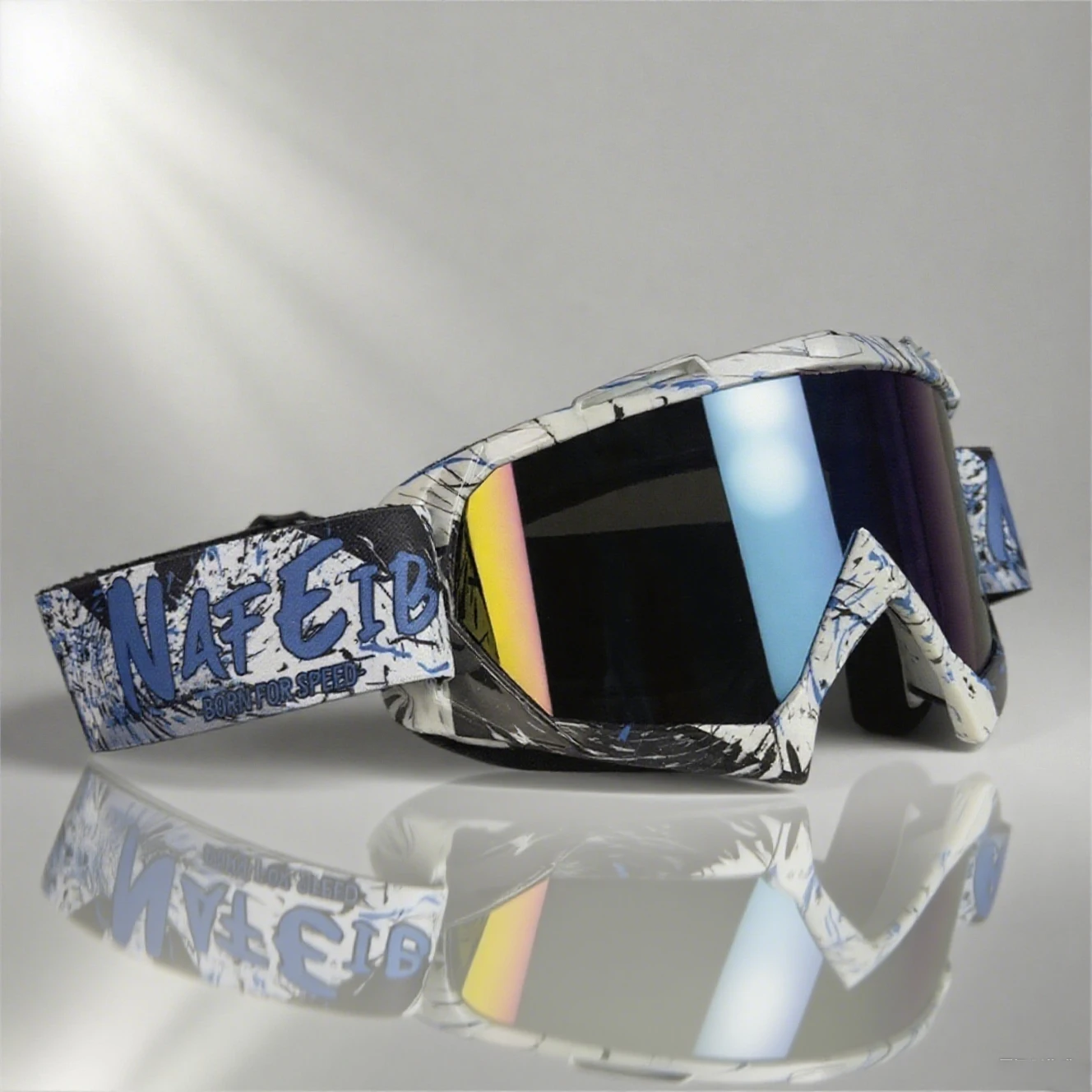 

Unisex Motocross Goggles, Off-Road Motorcycle Eyewear, Windproof, Dustproof, Anti-Fog, UV Protection for Men & Women.