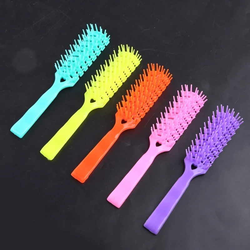 Brosse à cheveux à 7 rangées avec poils à pointe sphérique, couleur aléatoire, livraison directe