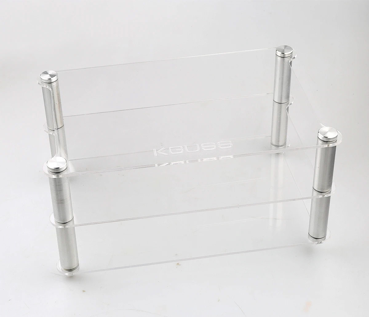 KGUSS amplifier rack HIFI headphone amplifier DAC rack desktop Solid aluminum column double-layer acrylic audio equipment rack