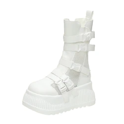 Women's Thick-soled Boots Wedge Heel Lace-up Decorative Women's Shoes Fashion Winter Women's Boots Vulcanized shoes Modern Boots