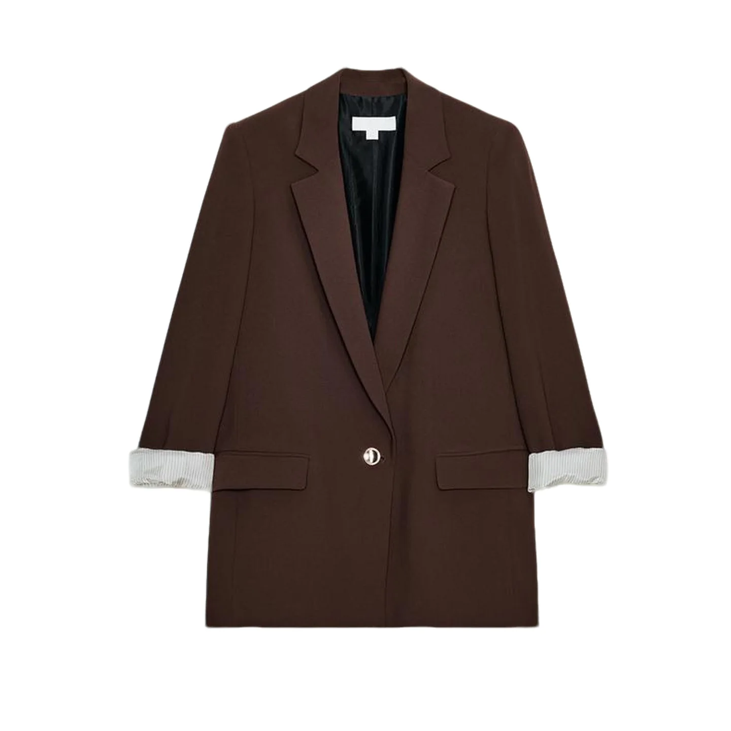 秋の新作レディースアメリカンスタイル長袖プリントカフスーツジャケット、肩パッド付きフリップカバーカラーカジュアルルーズフィット