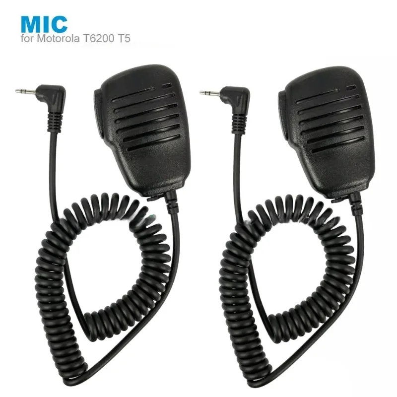 2PC 1Pin 2.5mm Speaker PTT Microphone Mic for Motorola TLKR T80 T60 T5 T7 T5410 T5428 T6200 XTR446 Walkie Talkie Two Way Radio