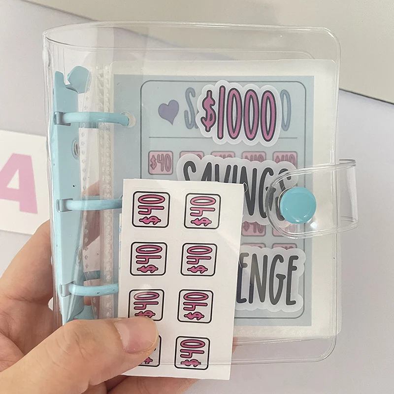 Savings Binder 1000 Savings Challenge Loose-leaf Notebook Binder Housing Budget Planner Cash Budget Envelope Savings Challenge