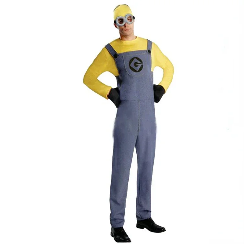 Anime Minions Full Family Cosplay Costume Boy Girl Dress Kids Adult Jumpsuits Masquerade Despicable Me Carnival Party Dress Up