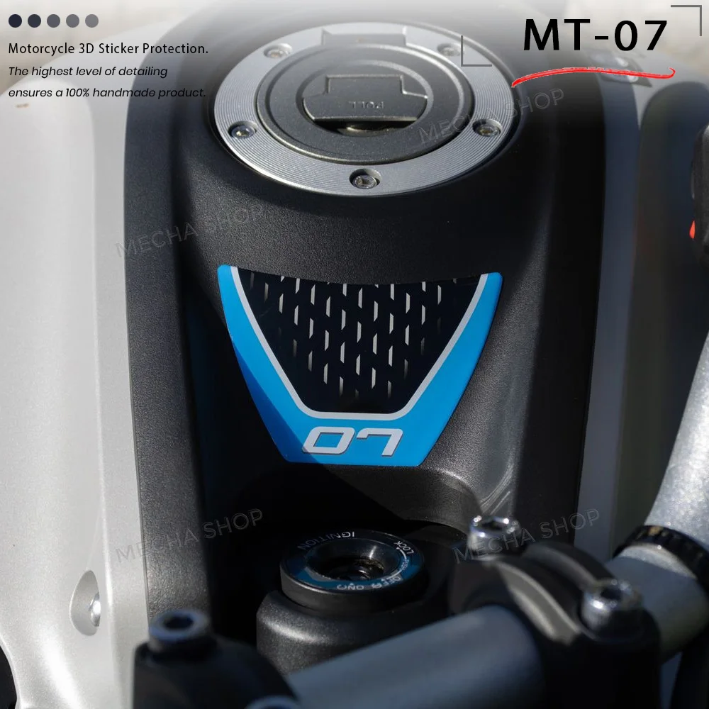 

3D Resin Motorcycle Ignition lock Key Area Protection Sticker Fuel Gas Tank Fairing Decals For MT07 MT 07 MT-07 2025