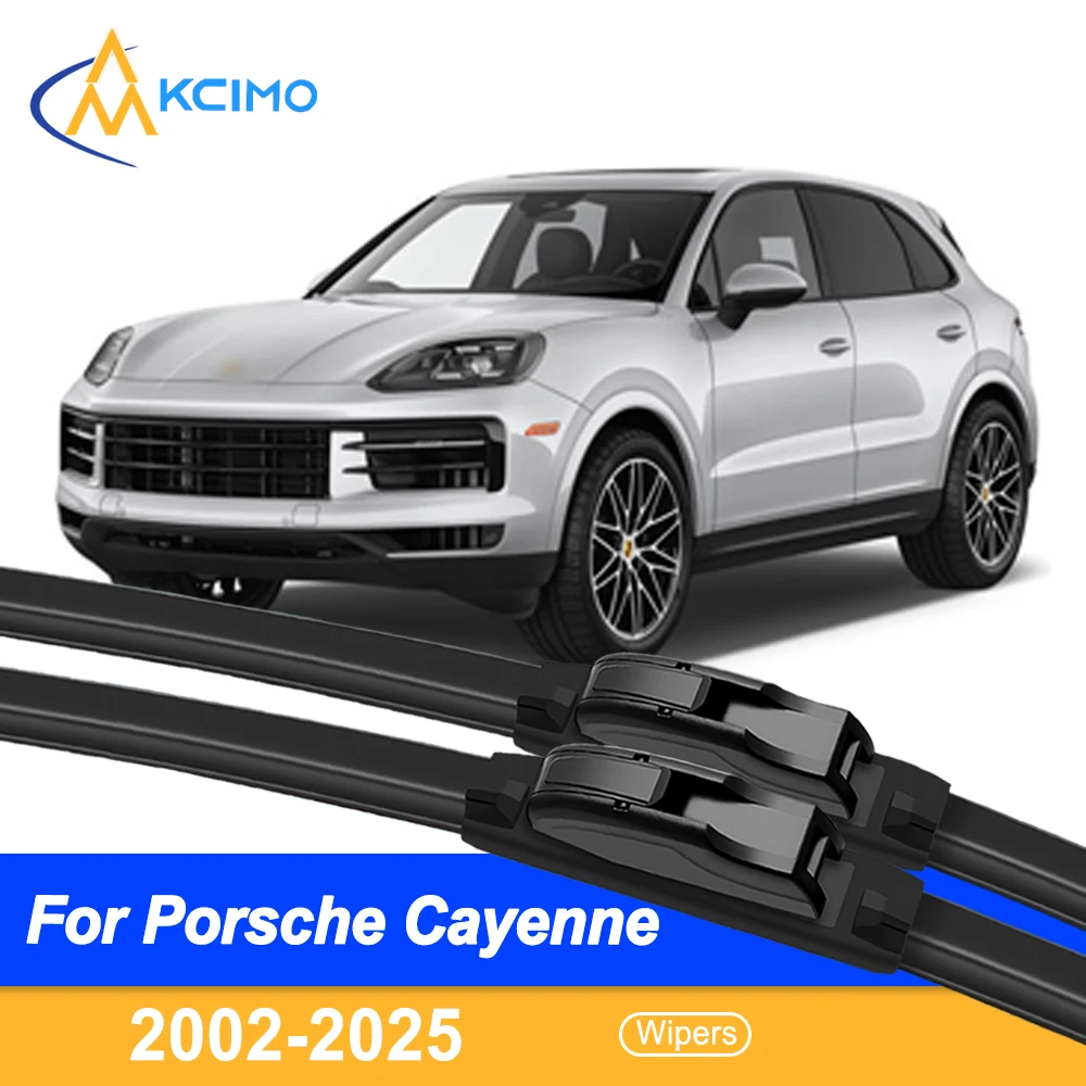 

For Porsche Cayenne 2002-2025 Car Front Wiper Blades - All Weather Silent Windshield Wiper Accessories 2 Pieces