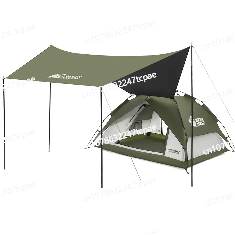 Canopy tent 2-in-1 outdoor camping vinyl sunscreen folding portable quick account