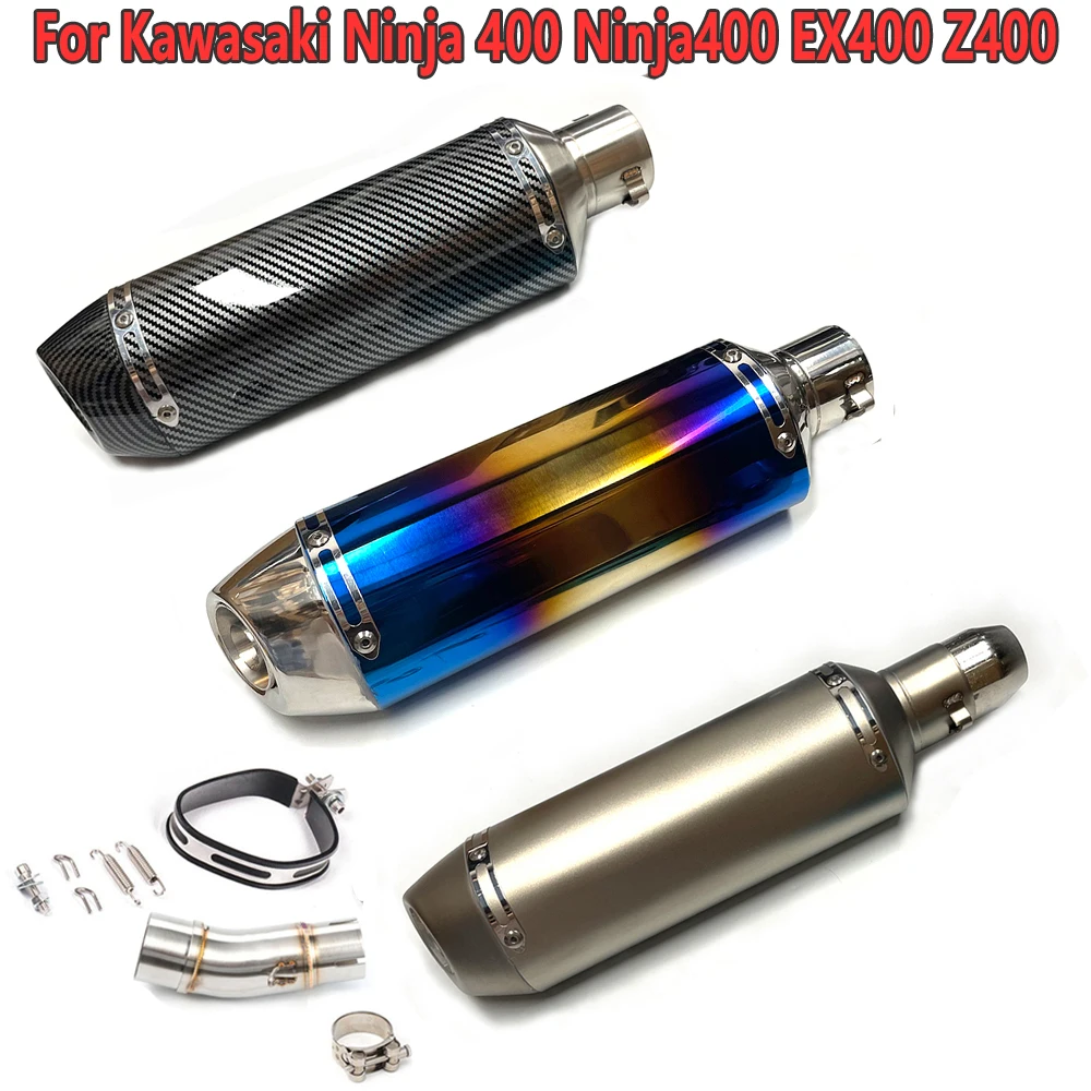 

Universal Motorcycle Exhaust Muffler Pipe With DB Killer For Honda CBR1000 650 ZX6R ZX10 Z900 1000 Z750 800 900 1000
