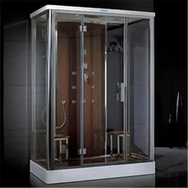 Shower room Teak shower tray Steam shower room with sauna