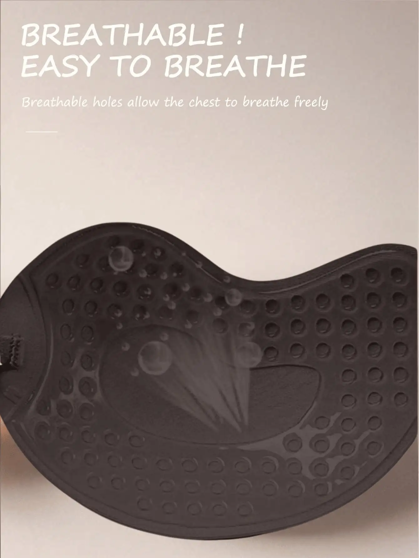 1 par de copas de sujetador push-up invisibles de silicona sin espalda, con un diseño invisible para realzar los senos.