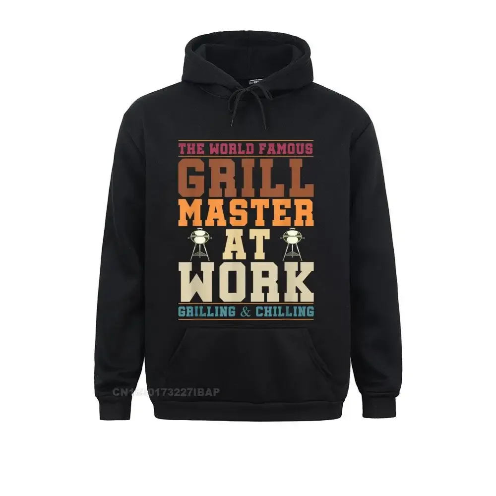 

The World Famous Grill Master At Work Funny BBQ Barbecue Hoodie Sweatshirts Father Day Hoodies Wholesale Clothes Party Student