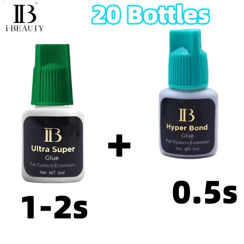 

20 Bottles Original IB Eyelash Extensions Glue Korea 5ml False Eyelashes Adhesive Fast Drying Glue For Eyelashes Makeup Tools