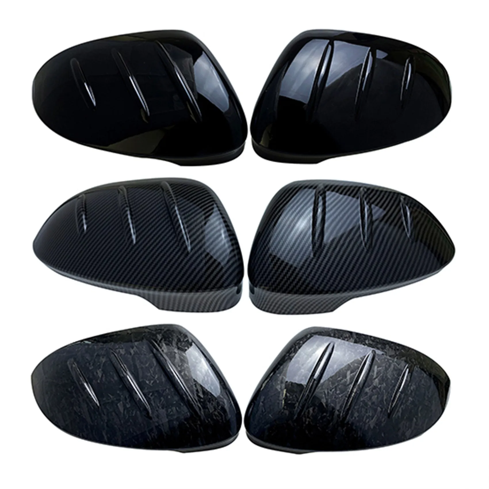 For Golf 8 2020 2021 2022 Car Side Rearview Mirror Cover Sport Style Door Mirror Cover Bright Black