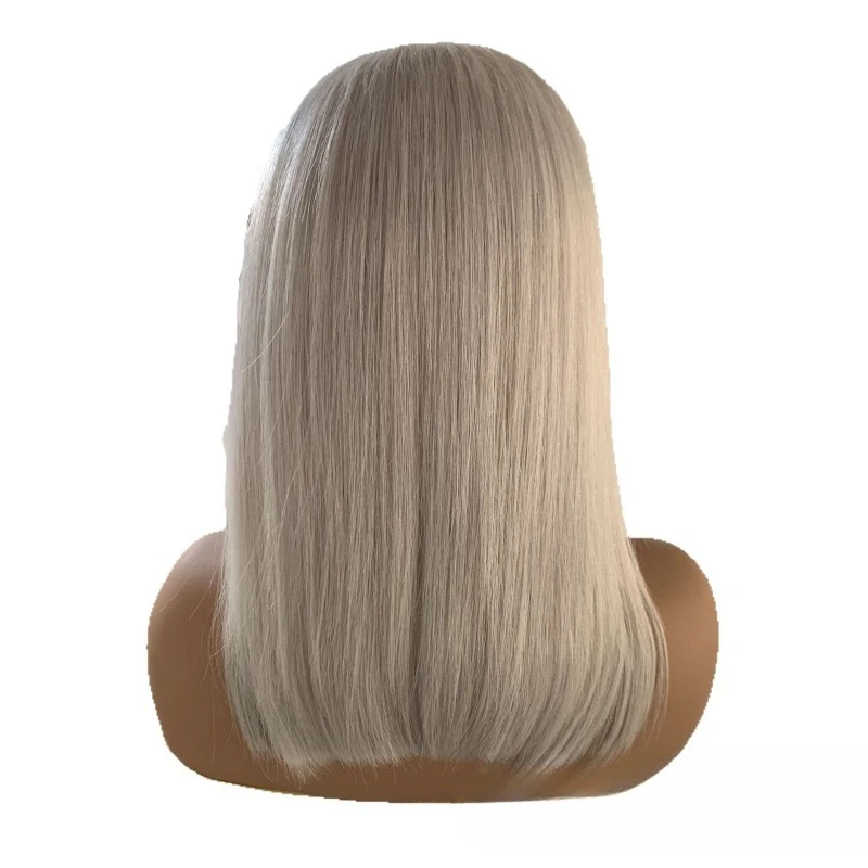 

13*6 lace hand-woven light gold gradient fluffy real hair headgear