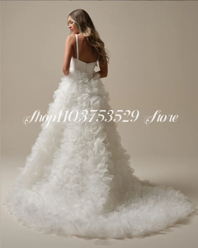 Luxo halter vestidos de casamento 2025 branco elegante espartilho renda capela trem praia alta costura vestidos de casamento para mujer