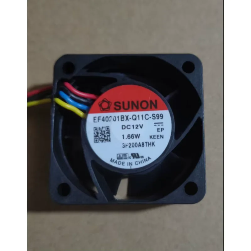 Ventilador de refrigeração do servidor SUNON-4-Wire, DC 12V, 1.66W, 40x40x20mm