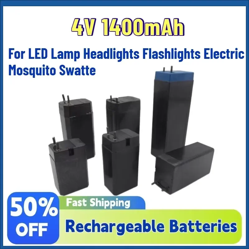 

Upgrade 5PCS 4V 1400mAh Storage Battery Rechargeable Lead Batteries for LED Lamp Headlights Flashlights Electric Mosquito