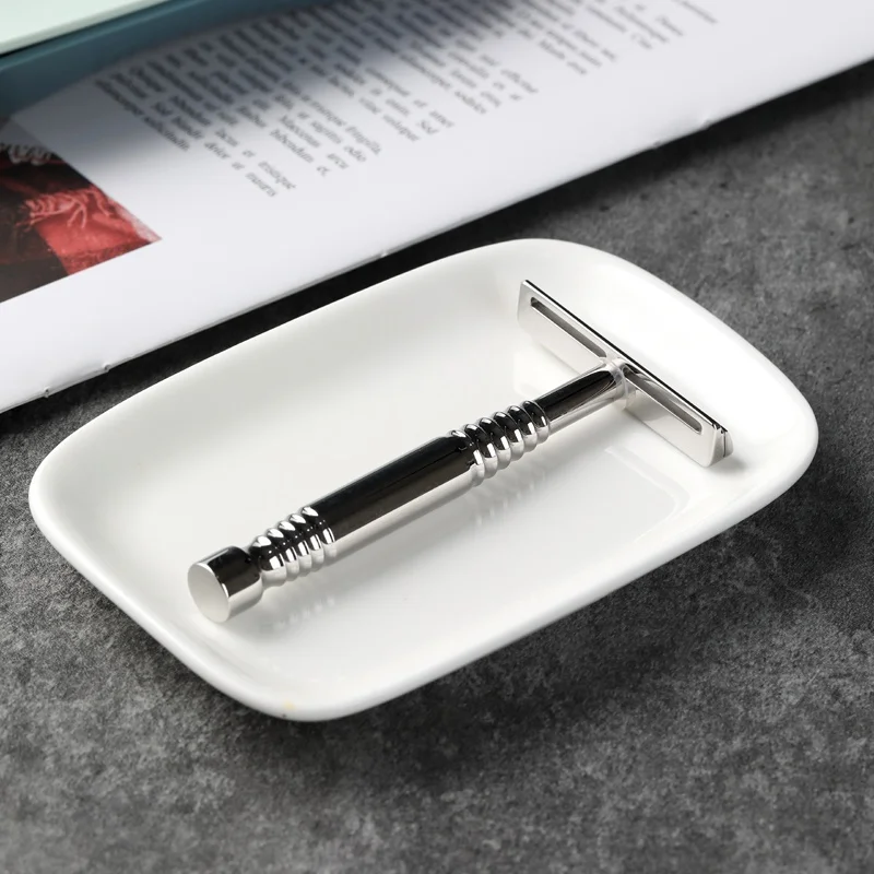 YAQI Romulus Polished Shaving Safety Razor Razor Beard shaver AC Blade Single-edged 316 stainless Steel Mens 2026
