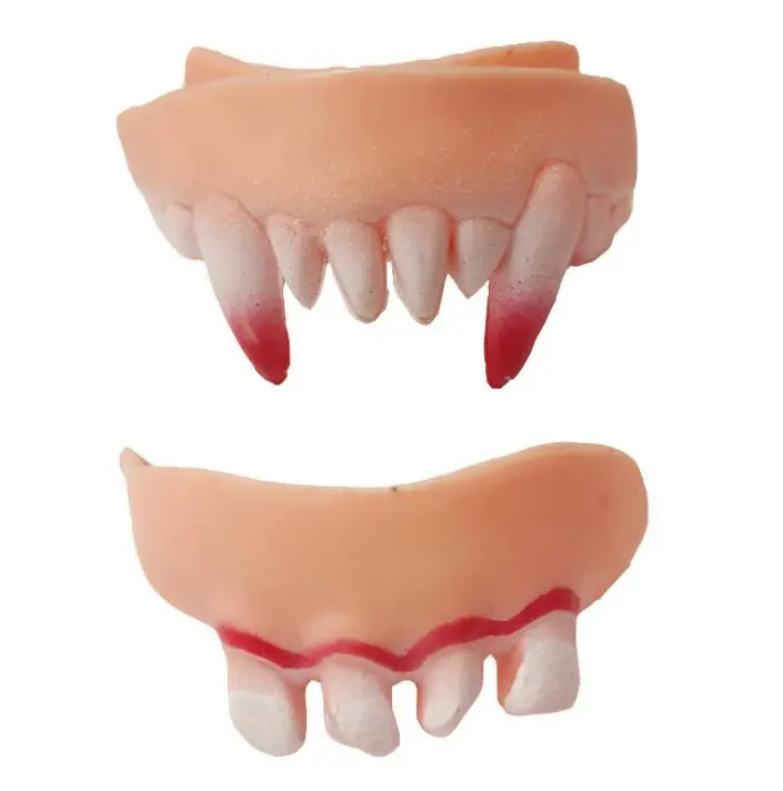 10 pçs/lote Decoração de Halloween Joke Engraçado Dente C Dentes Podres Sacos Do Partido do Vestido Extravagante Criativo Gadgets Prank Brinquedos Horror Engraçado