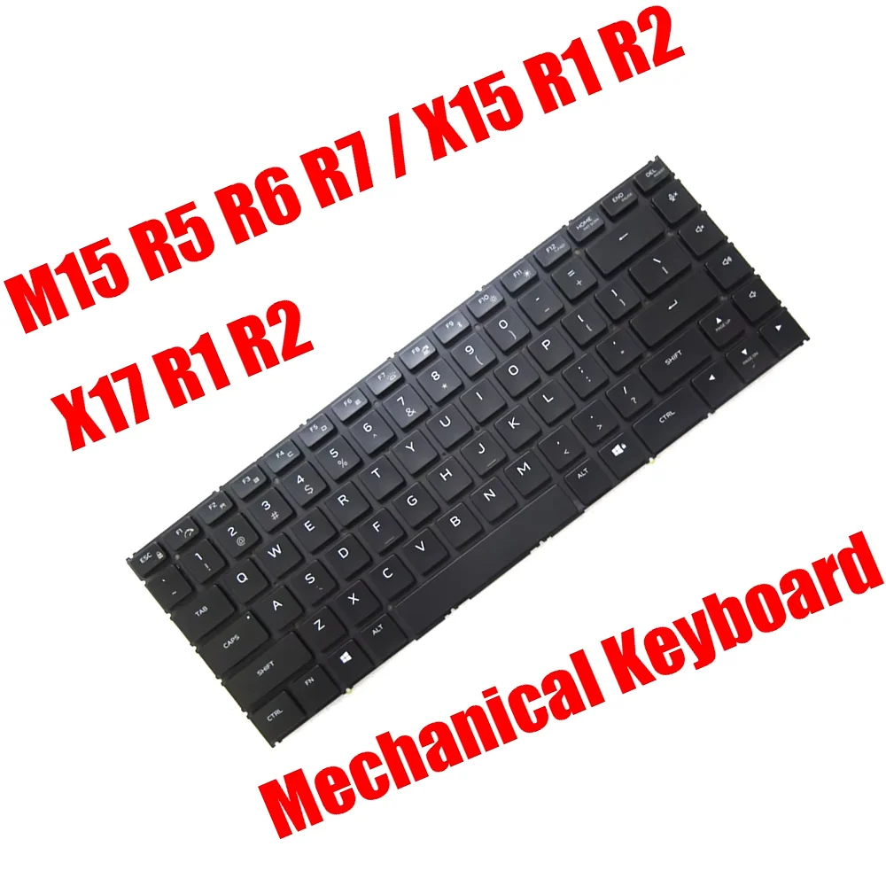 

Английская американская механическая клавиатура для Alienware M15 R5 R6 R7/X15 R1 R2/X17 R1 R2 0012TP 07G3GT NSK-DECABC NSK-DECBBC с подсветкой