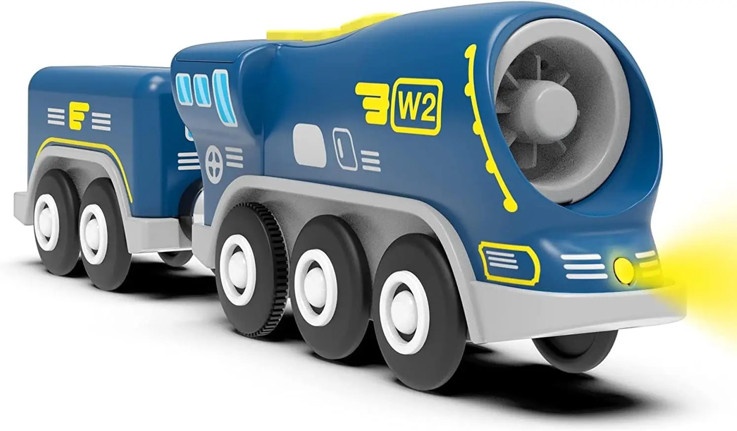 Tren locomotor de acción con pilas (magnético) - Potente tren tipo bala con motor compatible con Thomas, Brio, Chuggington