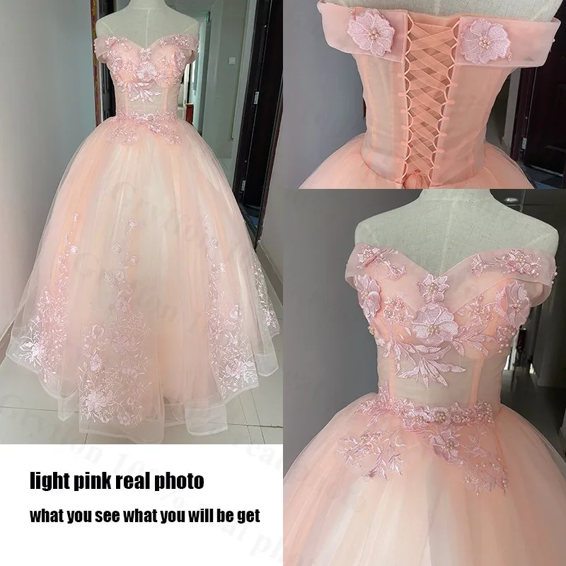 Gryffon Quinceanera sukienki słodka na imprezę bal sukienka luksusowe koronki bez ramion balowa suknia 16 kolorów Vestidos Plus Size