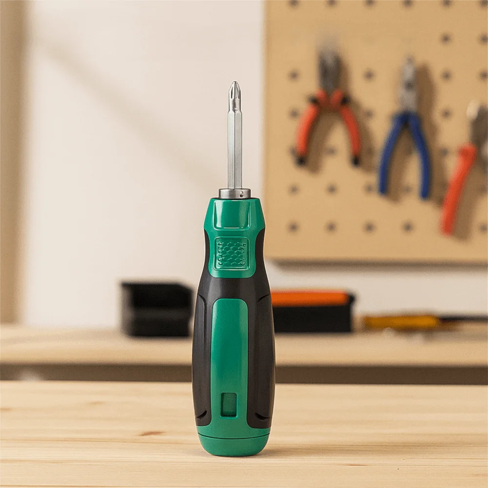 Chrome Steel Double Head Screwdriver Scalable Design Short Handle Dual-purpose Screwdriver Labor-saving Mini Size