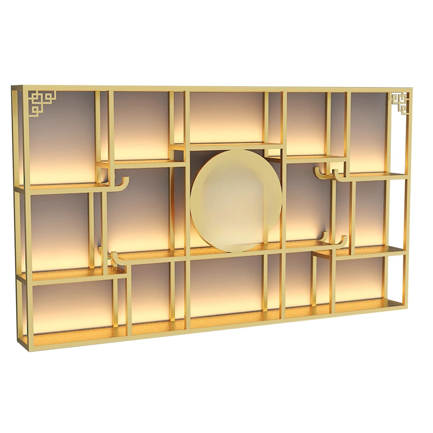 

New Chinese wall-mounted wine rack New bar wine rack Bar background display rack