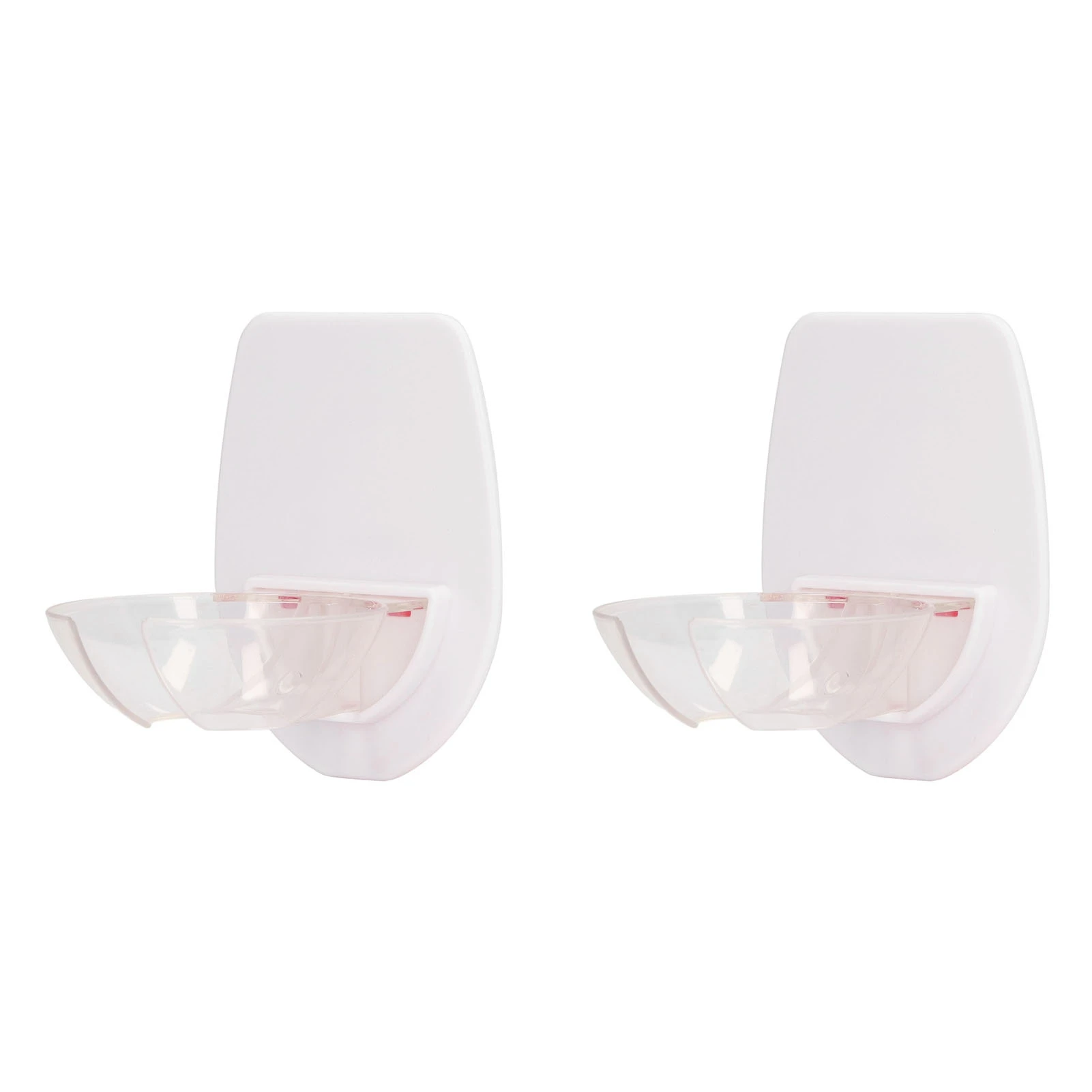 2Pcs Shower Wine Holder Transparent Plastic Simple Compact Easy Mounting Wine Glass Holder for Bathtub Bathroom