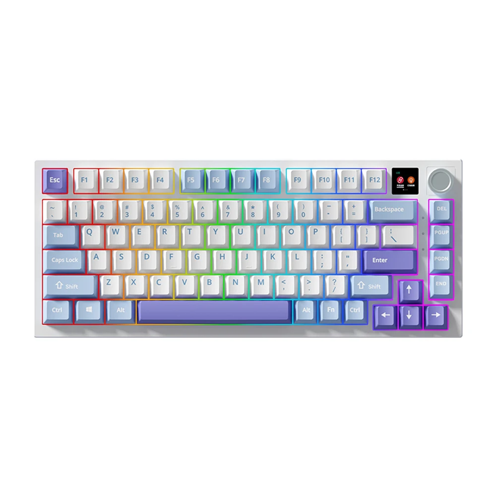 

New Arrival Professional 81 Key LED Backlit Mechanical Gaming Keyboard USB Wired 75 Percent Wireless 2.4G Bluetooth Keyboard
