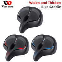 WEST BIKING Hollow Breathable MTB Bike Seat Shock Absorption Bicycle Saddle Seat Cushion Oversized Waterproof Cycling Accessory