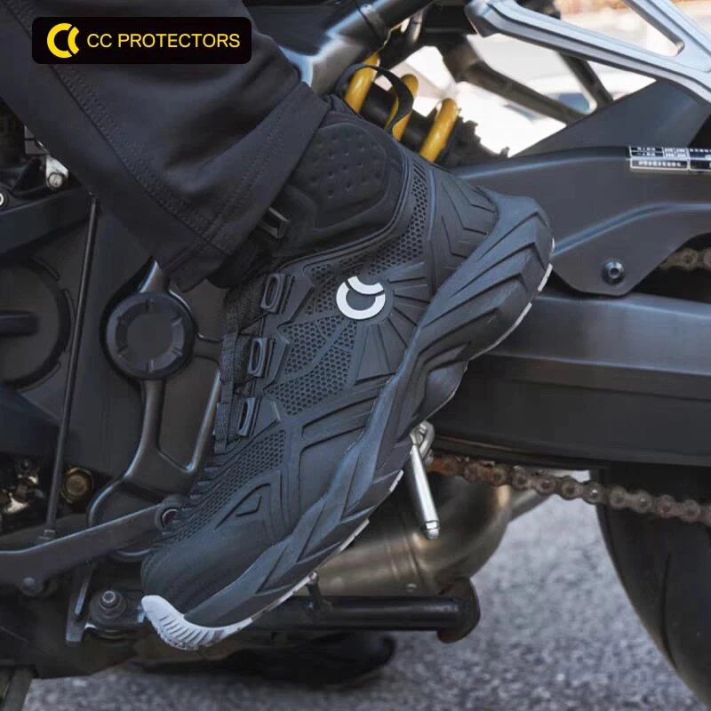 CC Motorcycle Boots Waterproof Non-slip Motorbike Rider Shoes Men Wear-resistant Protection Motocross Casual Shoes Tactics Boots