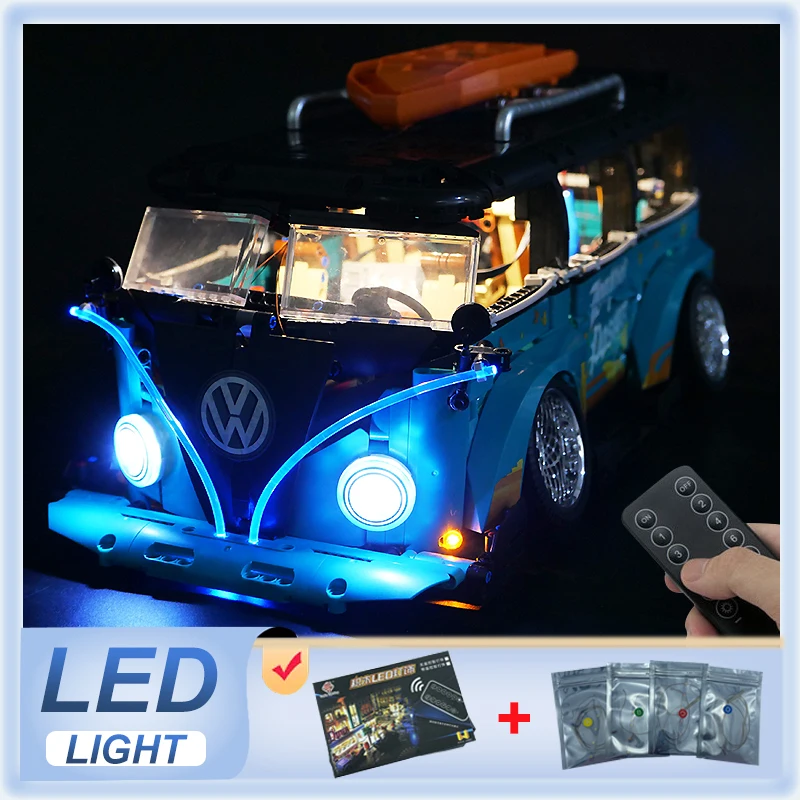 DIY RC LED Light Kit For LEGO 10510 1:10 Volkswagen Camper Van  (Only LED Light,Without Blocks Model)